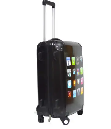 PC trolley luggage with interesting icon printing