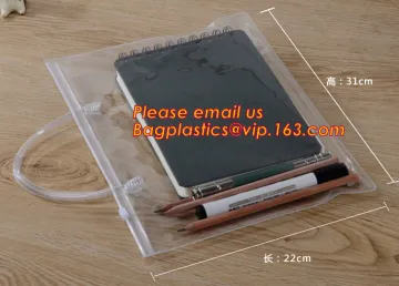 Simple clear Plastic PVC A4 file bag with zipper, pvc ziplock file bag, Custom PP A4 File Bag Document Bag Plastic Zipper Bag