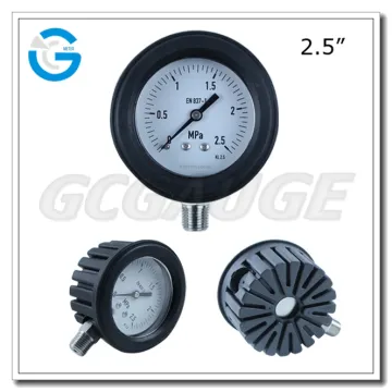 High quality 2.5 inch all stainless steel rubber pressure meter