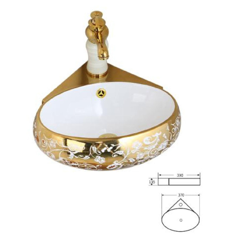 Luxury Golden Sanitary Ware Gold Gold Fregadero