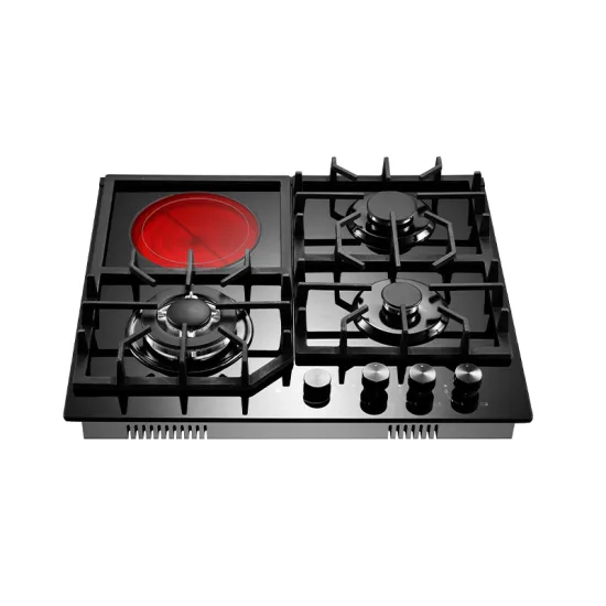 5 Burner Gas and Electric Induction Home Appliance with Tempered Glass Kitchen Stove