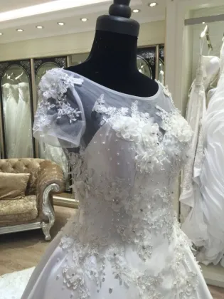 beauty showy new hand work design atelier wedding dress