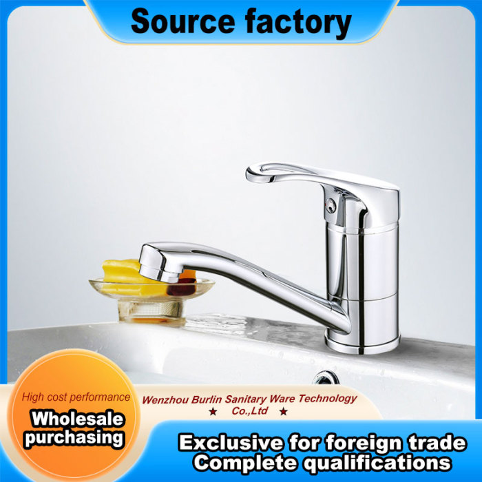 Electroplated Single Lever Sink Mixer