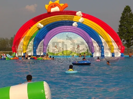China Manufacturer water inflatable pool and slides
