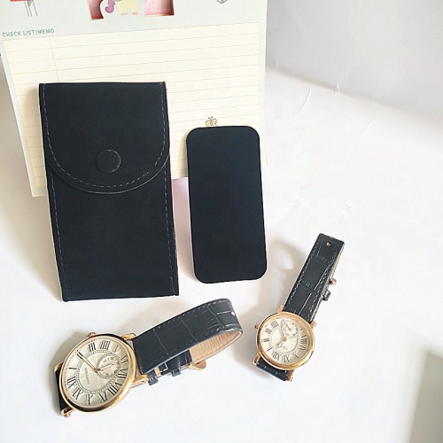 Custom Logo PU Leather Travel Watch Storage Pouch