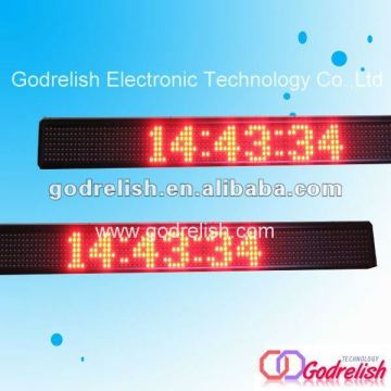 Single red led moving message sign