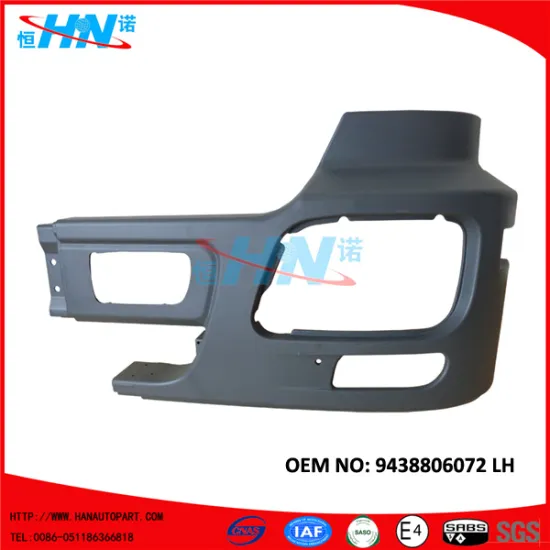 9438806072 Corner Bumper With Holes Heavy Truck Parts For Mercedes Benz
