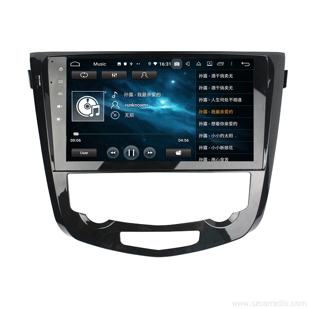 Double din android 9.0 car dvd 2016 qashqai