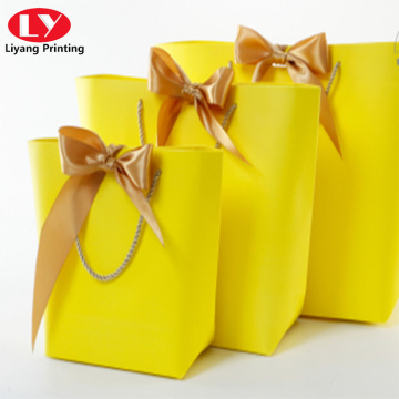 special bucket shape handle for shopping paper bag