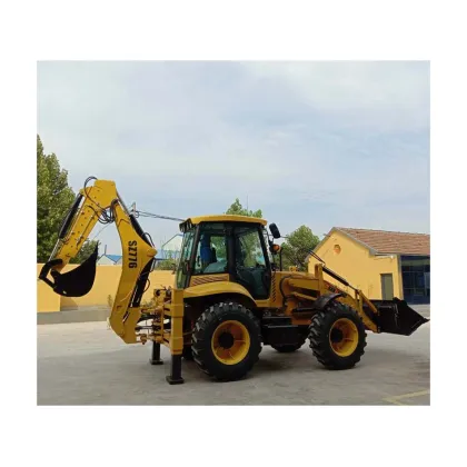Yamanaka Manufacturer's Four-Wheel Steering Backhoe Loader and Four-Wheel Drive Off-Road Excavator Loader