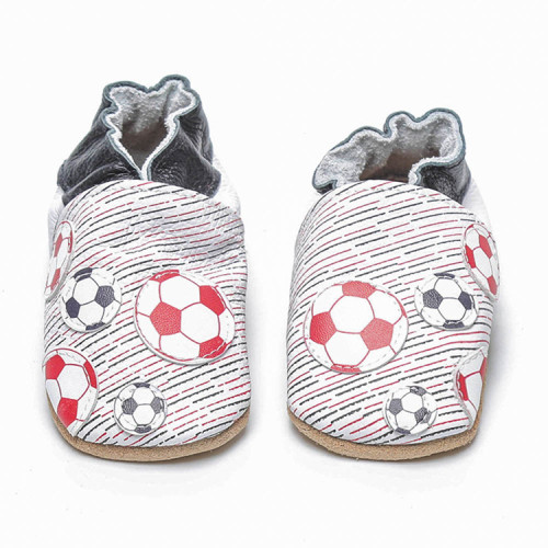 Unisex Imprimir sapatos de couro macio de futebol bebê