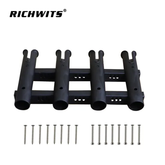 Boat fitting black/white ABS plastic 4 link fishing rod holder Rod holder rock