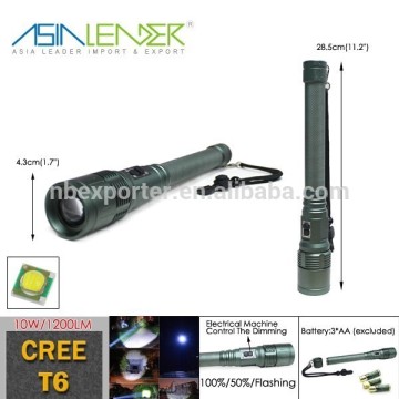 BT-4842 Cree T6 1200 Lumen 10 W LED Auto Zoom Flashlight