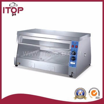 Stainless steel electric food warmer showcase