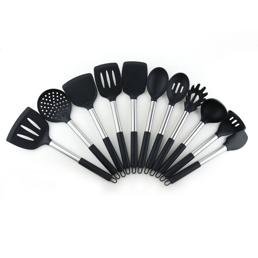 11pcs utensilios de cocina de silicona antiadherente que cocinan el sistema