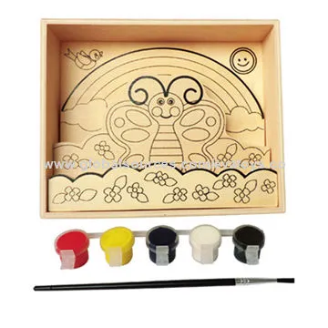 2014 new wooden painting puzzle DIY babies' toy