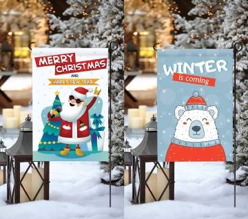 High quality custom design winter garden flag