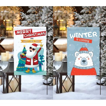 High quality custom design winter garden flag