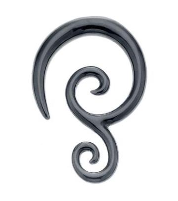 Black Acrylic Hanger Hypnotic Swirl Taper Plug