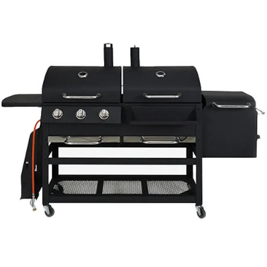 BBQ Charcoal Grill and Gas Stove: Dual-Purpose Barbecue for Courtyards and Commercial Use