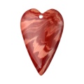 Red Jasper 25x40mm Love Heart Pendant for DIY Making Jewelry