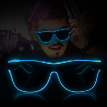 Hot Selling EL Wire Bright Color LED Flashing Halloween Sunglasses