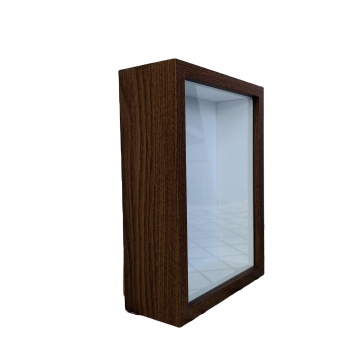 Borong putih putih walnut kayu mdf 24x16 bingkai kotak bayangan 3d dalam