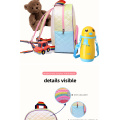 Regenbogen und Glitzer transparent gefärbter PVC -Kinder -Rucksack