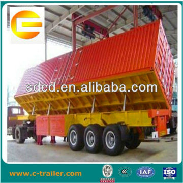 High Quality 3 Axles Side Tipper/Dump Semi Truck Trailer
