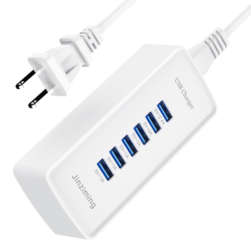 Chargeur 6 ports USB 30W 5V2.4A Chargeur Adaptateur