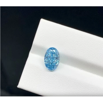 Oval Blue Lab Diamond 0.84CT VS2 HPHT