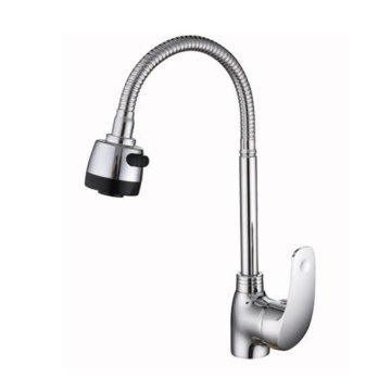 Operation Chrome All Metal Body Kitchen Sink Faucet