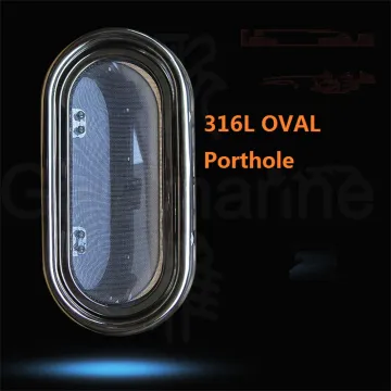 316L Stainless Steel Oval Portlight Porthole Hatch Window for Marine Boats