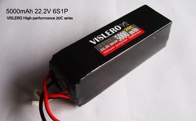 Li-polymer battery 5000mAh 22.2V 20C