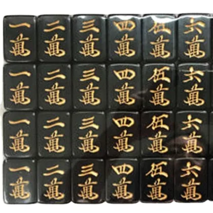 Hot Selling Brand Custom Japanese Black Mahjong Tile Set