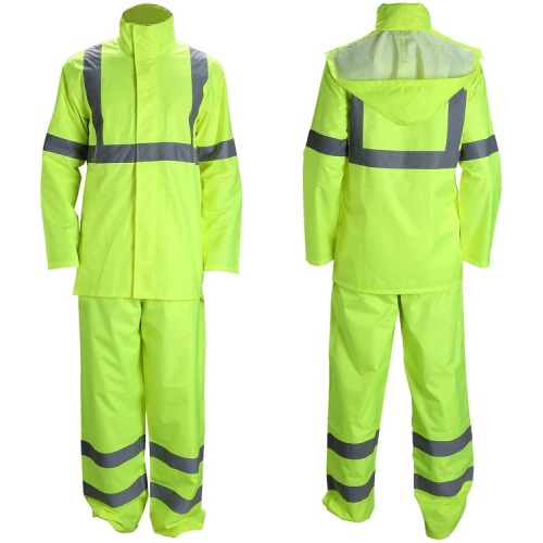 Wholesale High Visibility Waterproof Work Jacket Rain Coat