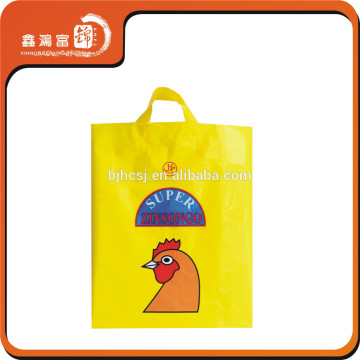 Custom logo HDPE plastic grocery bags
