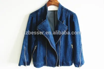 Fashion women wear casual ladies zipper opening jean jacket