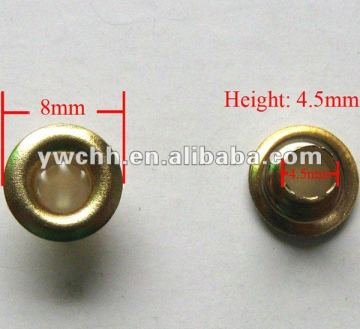 High-quality gold metal eyelet for garment
