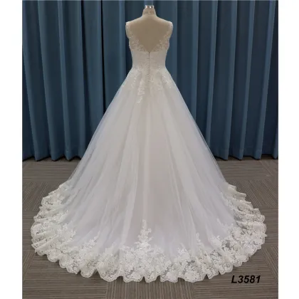 Bridal Gown Lace Wedding Gown Bridal Dress 2021 beaded backless Vestido De Novio