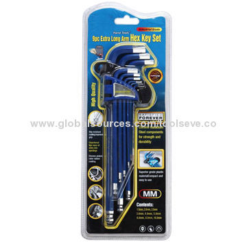 9-piece Extra Long Arm Ball Point Hex Key Set