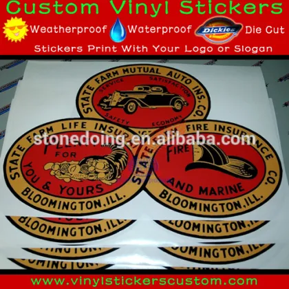 Custom vinyl static cling sticker, car body stickers