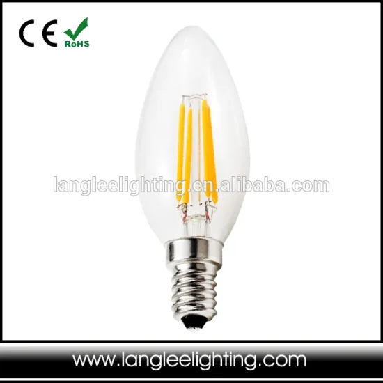 Dimmable Filament LED Bulb E14 Candle LED 400lm 4W AC220V