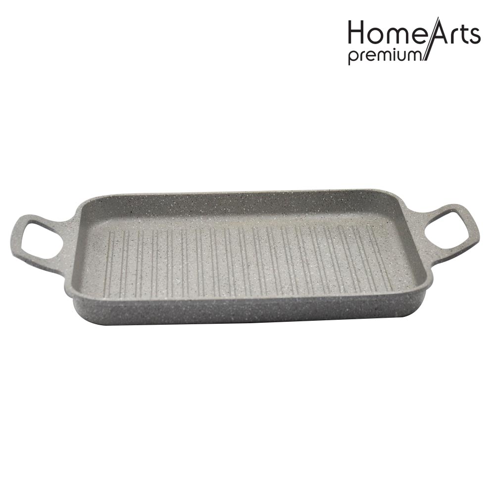 Aluminum Die-casting Rectangular Grill Pan With Handle