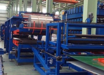 Continuous Roll Forming Machinery , Eps Sandwich Panel Plc Panasonic