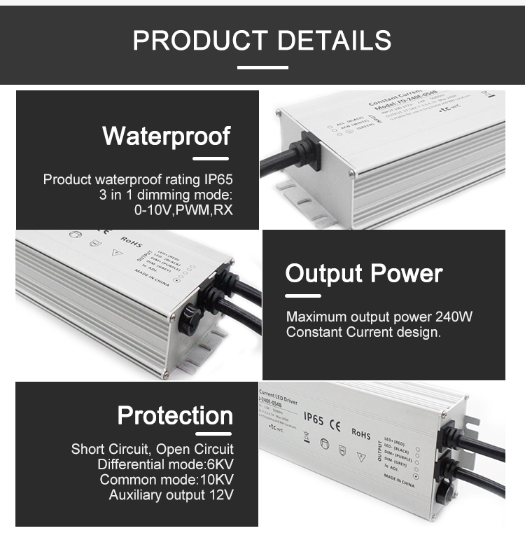 240W Constant current programmable LED Driver China Manufacturer