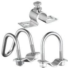 Title: Double U Bolt Pipe Clamp / Galvanized Pipe Clamp - Secure Your Pipes Today!