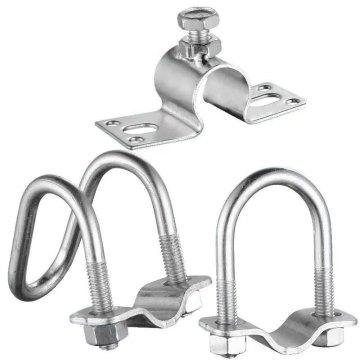 Title: Double U Bolt Pipe Clamp / Galvanized Pipe Clamp - Secure Your Pipes Today!