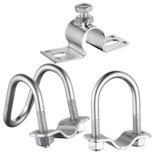 Title: Double U Bolt Pipe Clamp / Galvanized Pipe Clamp - Secure Your Pipes Today!