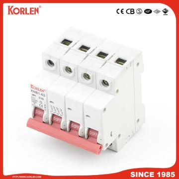 6ka Mini Circuit Breaker with SEMKO KNB1-63 4P